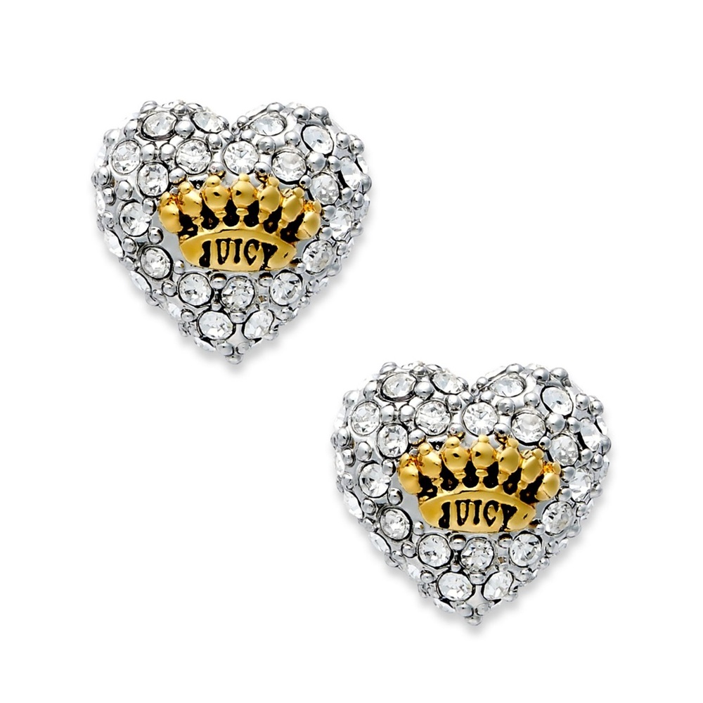 Juicy couture pave stud earrings